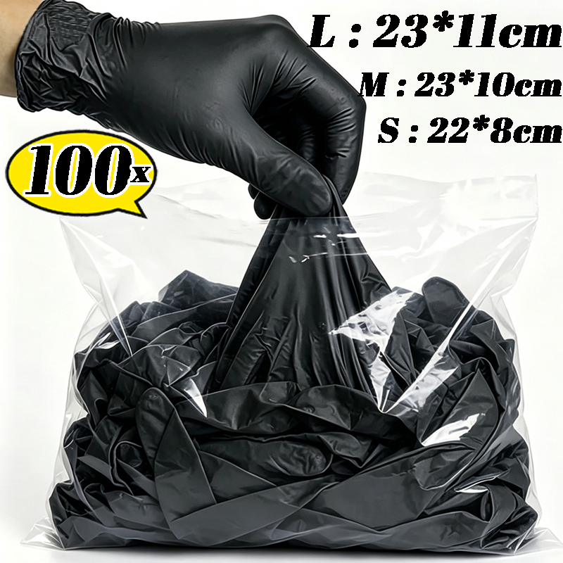 Gardening Glove Waterproof - 2/100 Buah Sarung Tangan Hitam Sekali