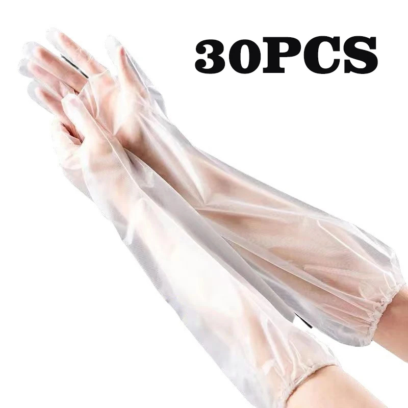 Rubber Glove Cleaning - 30 Buah Sarung Tangan Pelindung Lengan