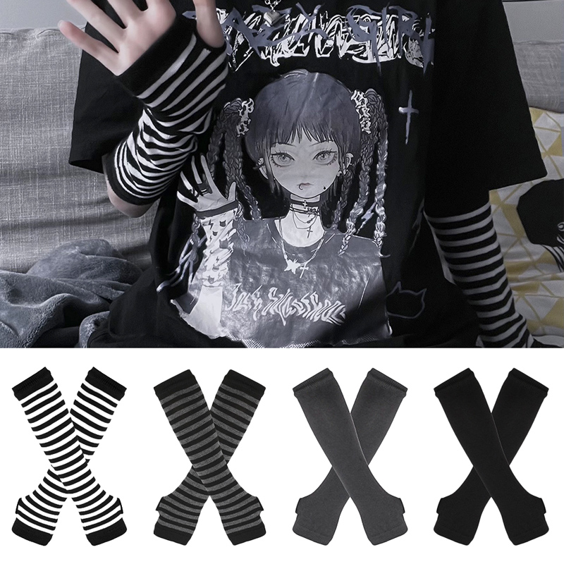 Fingerless Glove Knit - Sarung Tangan Modis Warna Polos Kasual