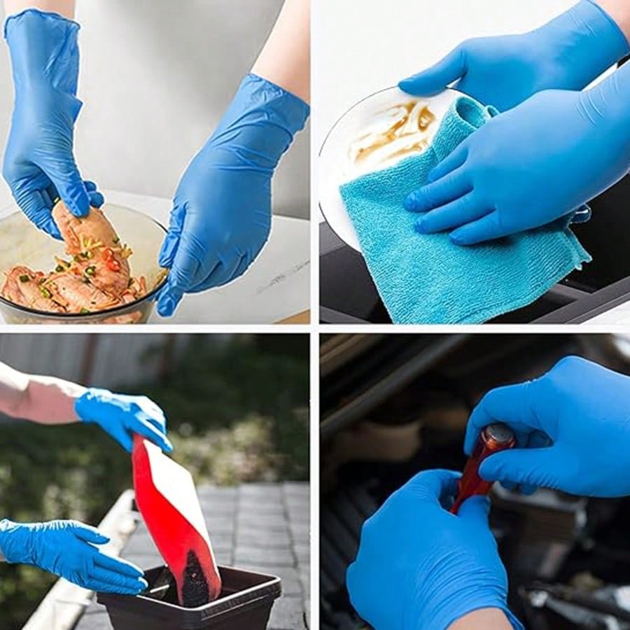 100pcs Sarung Tangan Sekali Pa - Rubber Glove Cleaning ulasan dan harga