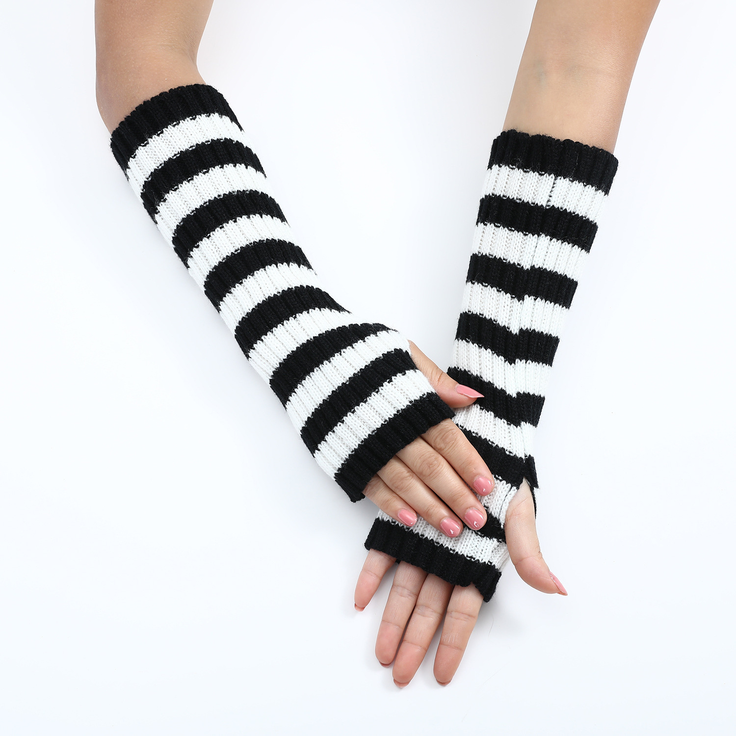 Penghangat Lengan Tanpa Jari B - Fingerless Glove Knit ulasan dan harga