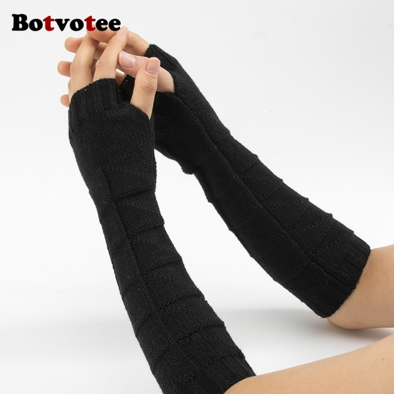 Botvotee Y2k Sarung Tangan Raj - Fingerless Glove Knit ulasan dan harga